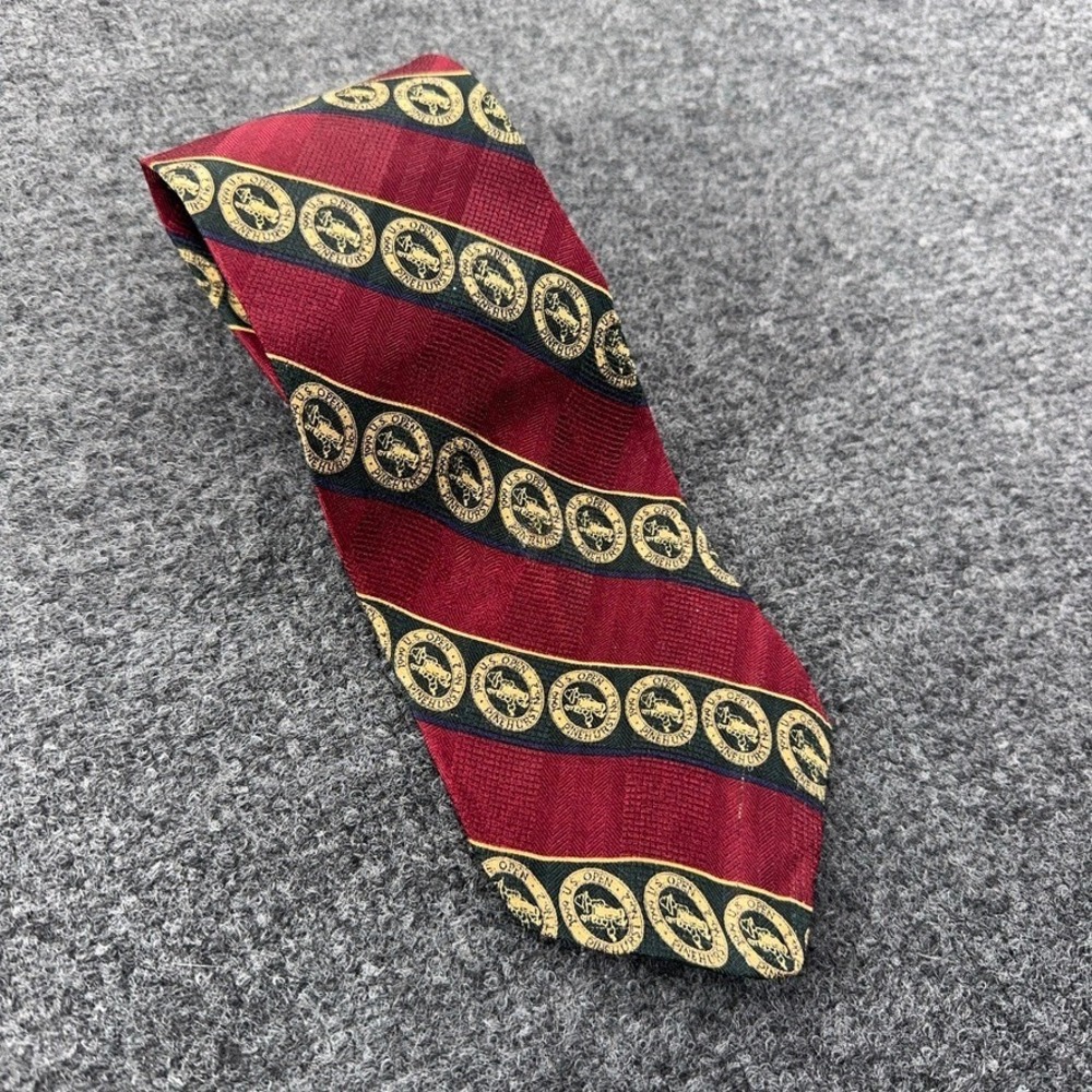 Bost Neckwear 1999 US Open Pinehurst No 2 Silk Tie Burgundy Red Golf Putter Boy